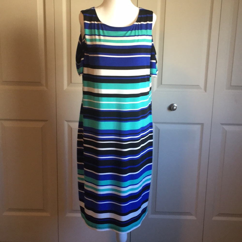 RN studio blue multi trend dress size XL